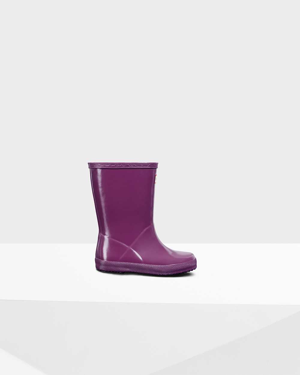 Botas De Agua Niños - Hunter Original First Classic Gloss Moradas - UEQBZI-532 - Moradas